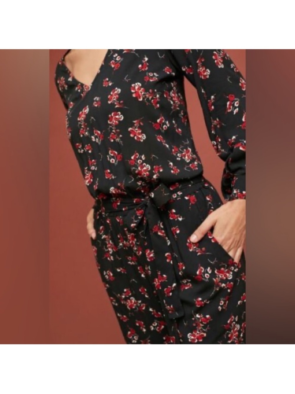 NWT Anthropologie Velvet by Graham & Spencer Freddy Floral Jumpsuit - Small - Picture 2 of 7